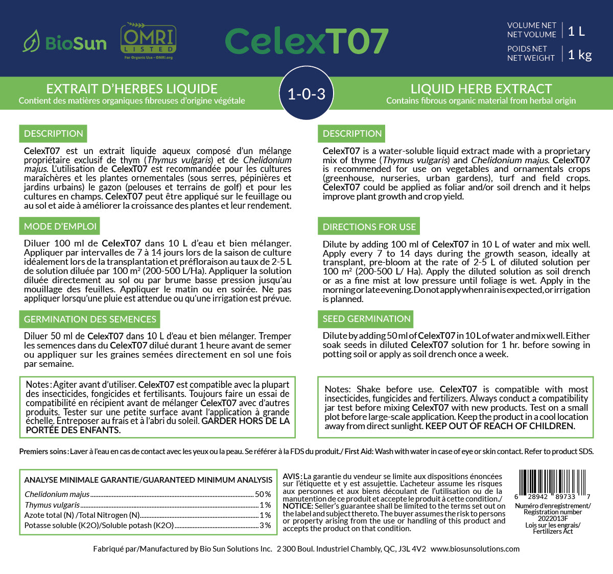 Celext07 Biostimulant