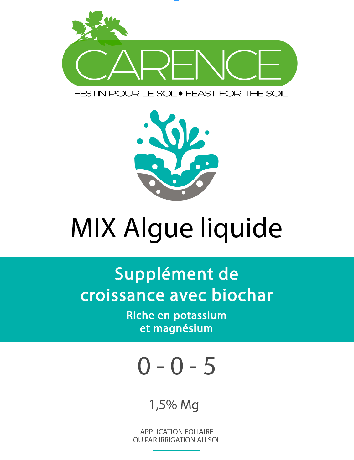 Mix Seaweed & Biochar 0-0-5 + magnesium