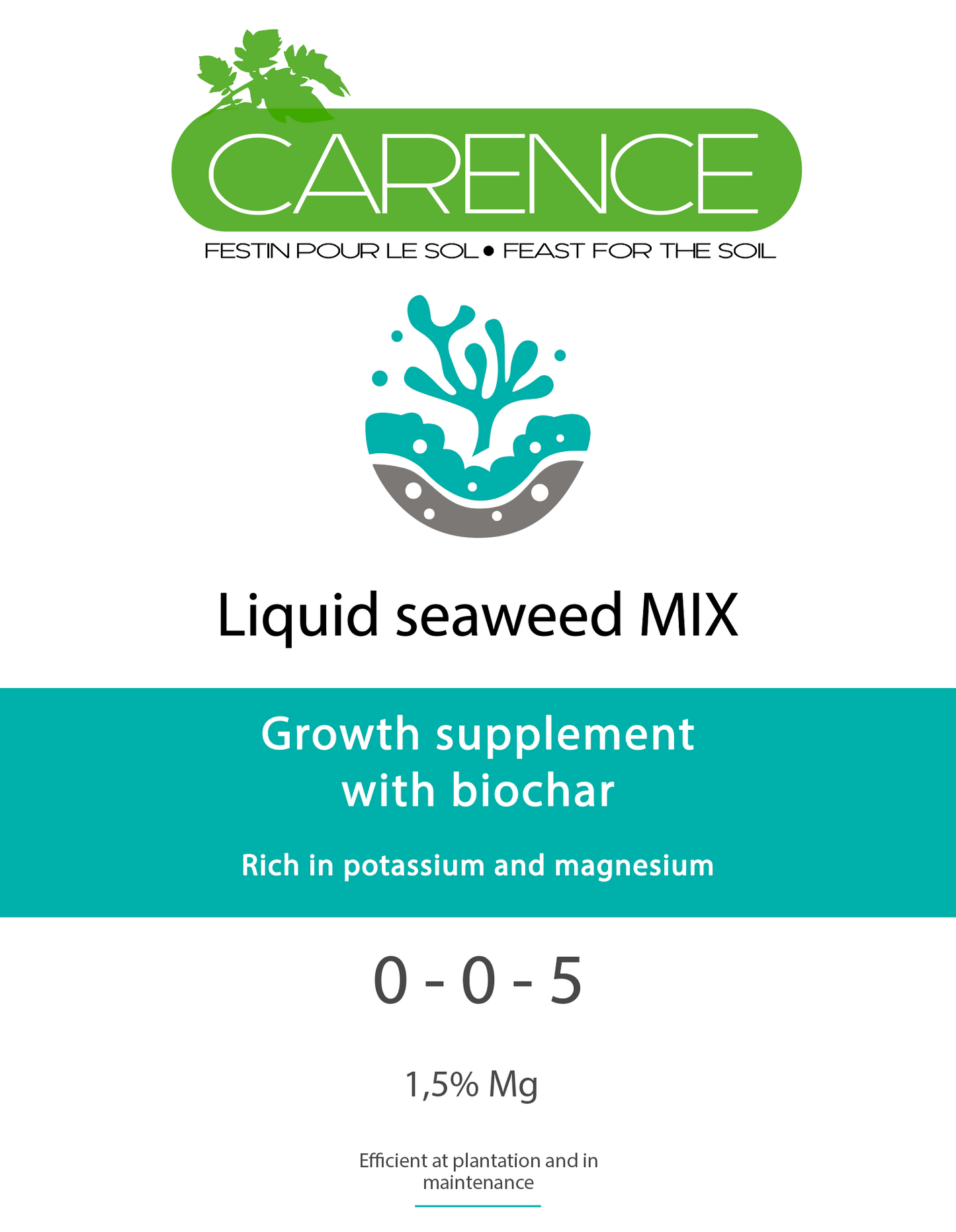 Mix Seaweed & Biochar 0-0-5 + magnesium