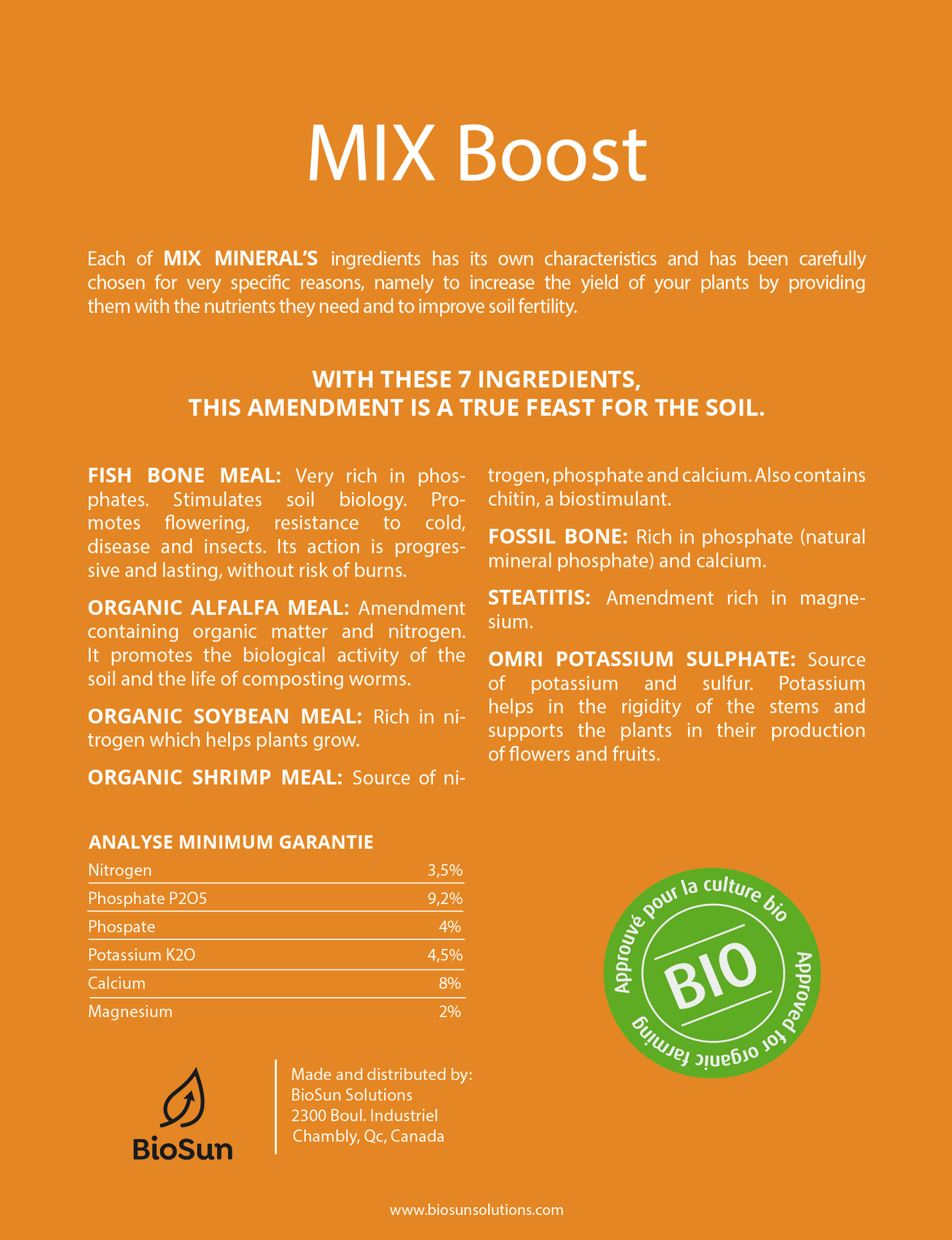 Mix Boost 3.5-9-4 Biofertilizer granular slow release