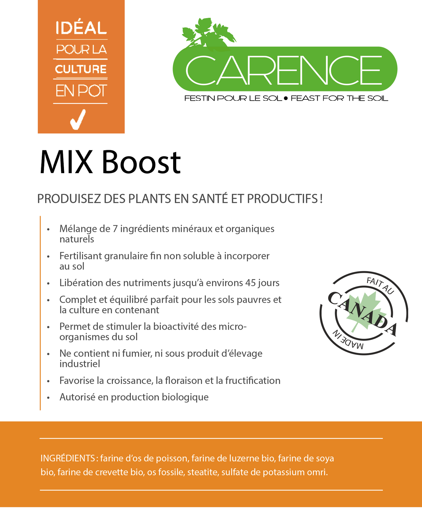 Mix Boost 3.5-9-4 Biofertilizer granular slow release