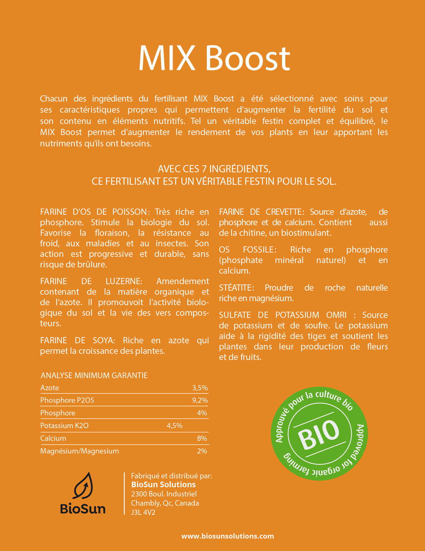 Mix Boost 3.5-9-4 Biofertilizer granular slow release